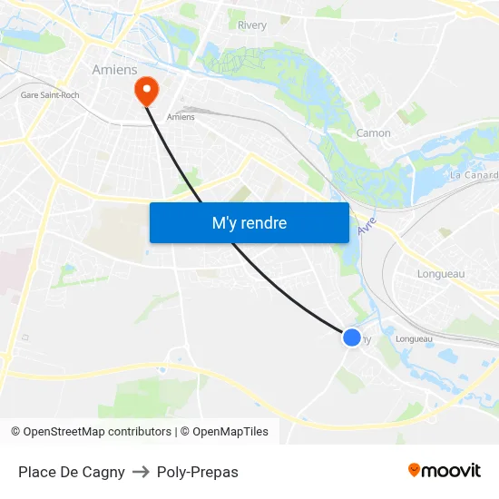 Place De Cagny to Poly-Prepas map