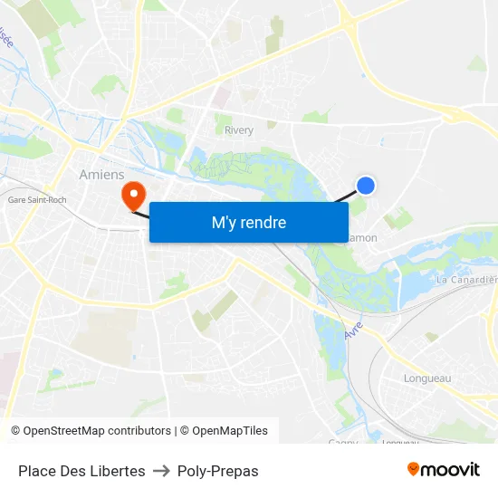 Place Des Libertes to Poly-Prepas map