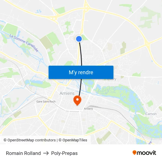 Romain Rolland to Poly-Prepas map