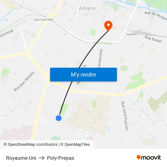 Royaume-Uni to Poly-Prepas map