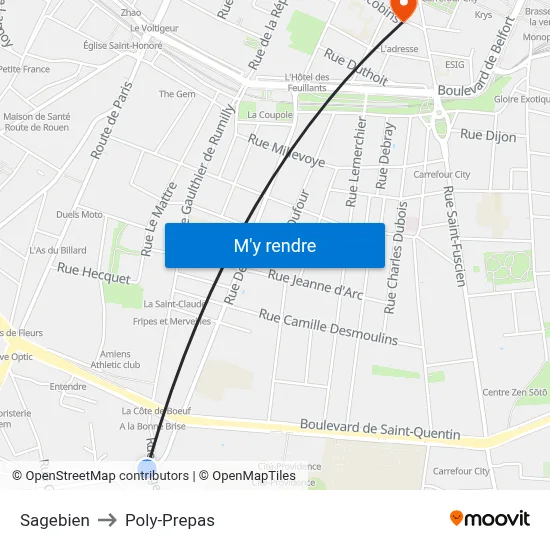 Sagebien to Poly-Prepas map