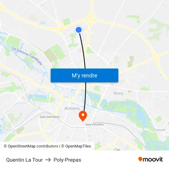 Quentin La Tour to Poly-Prepas map