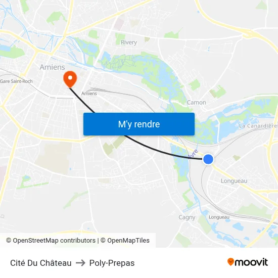 Cité Du Château to Poly-Prepas map