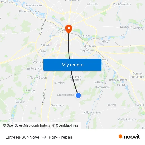 Estrées-Sur-Noye to Poly-Prepas map