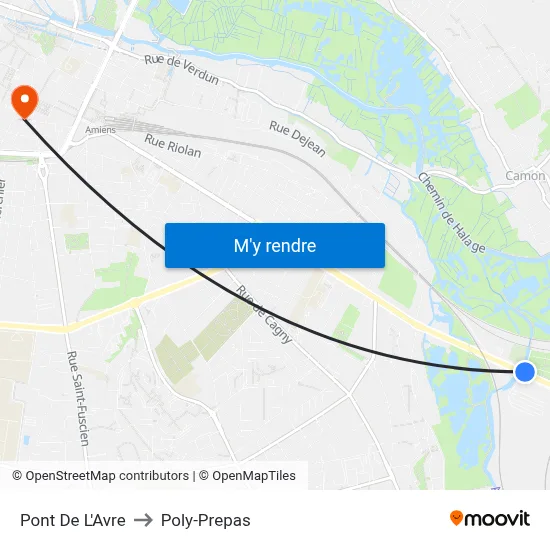 Pont De L'Avre to Poly-Prepas map