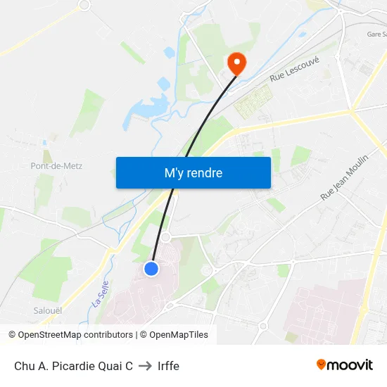 Chu A. Picardie Quai C to Irffe map
