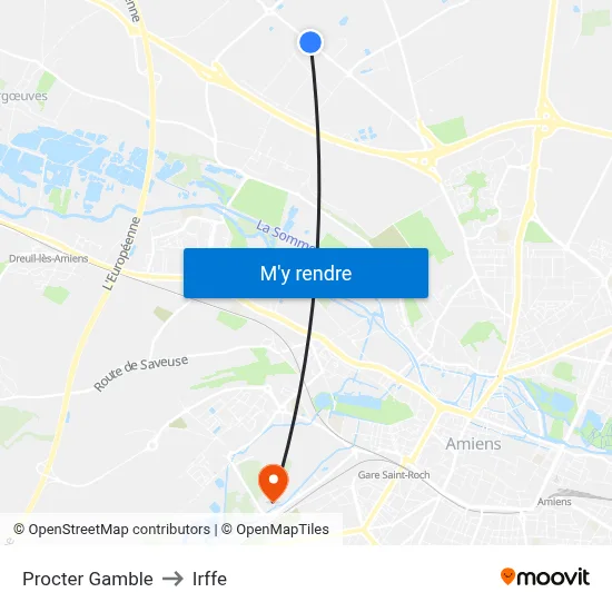 Procter Gamble to Irffe map