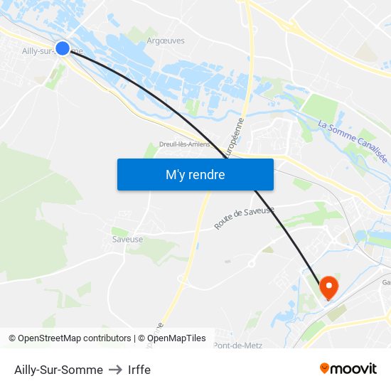 Ailly-Sur-Somme to Irffe map