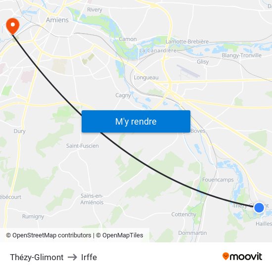 Thézy-Glimont to Irffe map