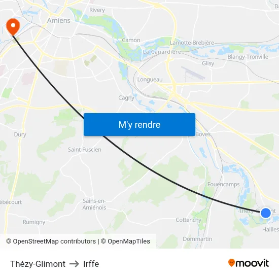 Thézy-Glimont to Irffe map