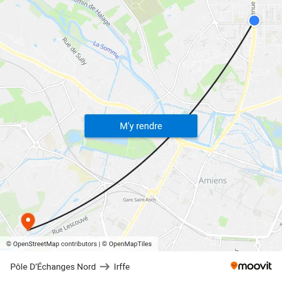 Pôle D’Échanges Nord to Irffe map