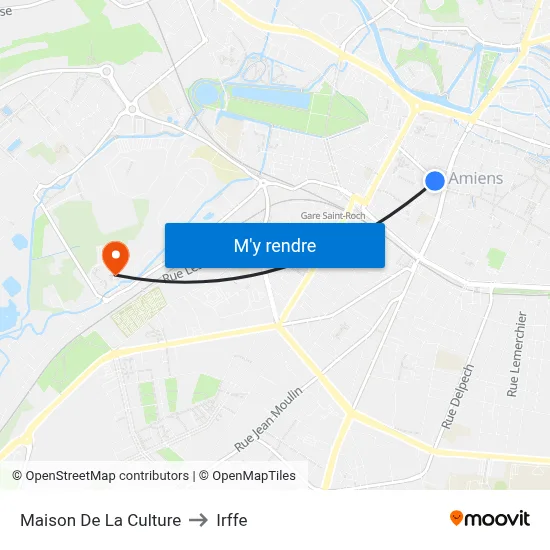 Maison De La Culture to Irffe map
