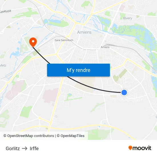 Gorlitz to Irffe map