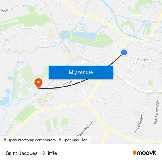 Saint-Jacques to Irffe map