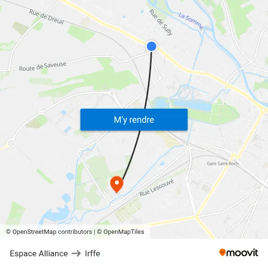 Espace Alliance to Irffe map