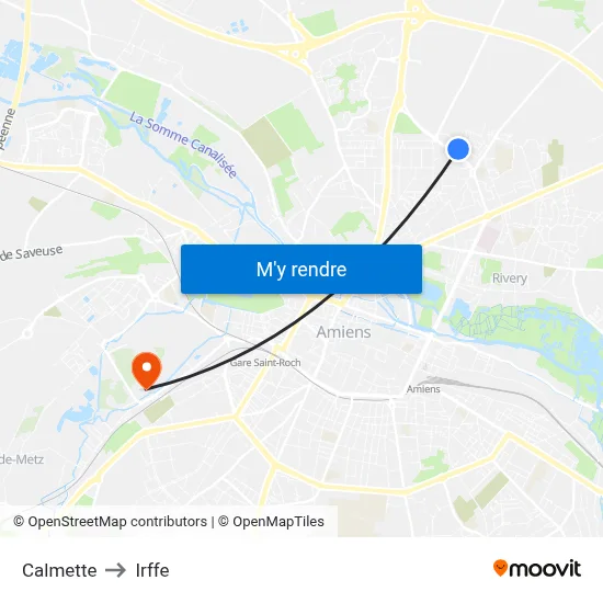 Calmette to Irffe map