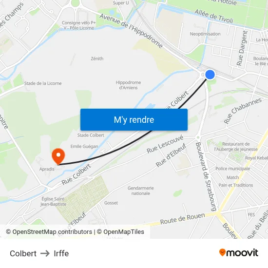 Colbert to Irffe map