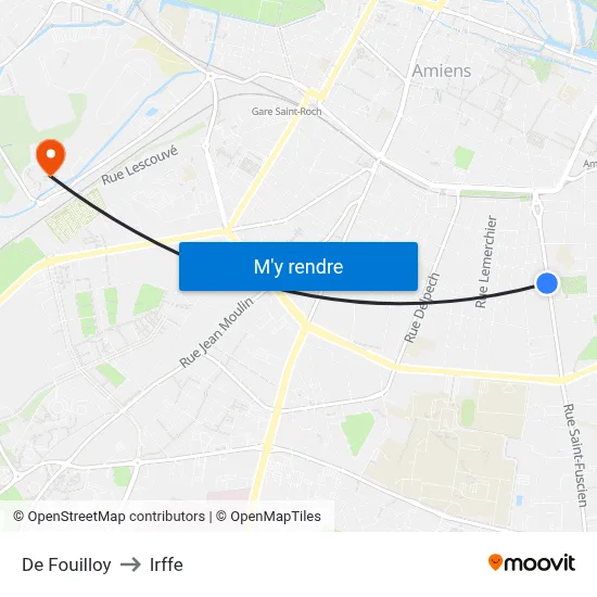 De Fouilloy to Irffe map