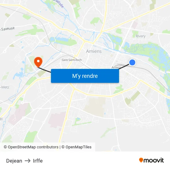 Dejean to Irffe map