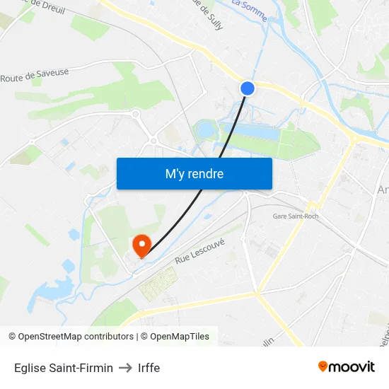 Eglise Saint-Firmin to Irffe map