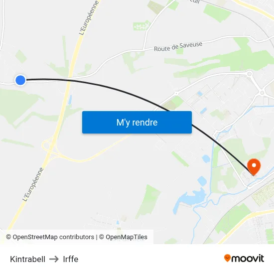 Kintrabell to Irffe map
