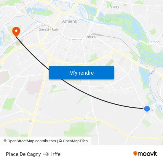 Place De Cagny to Irffe map