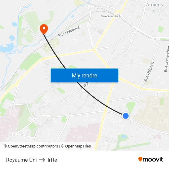Royaume-Uni to Irffe map