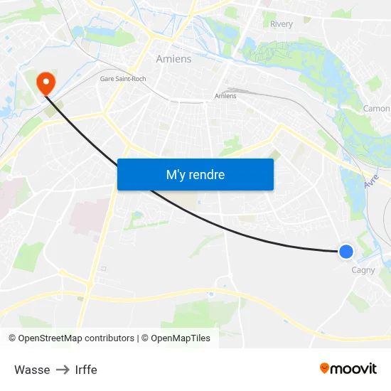 Wasse to Irffe map