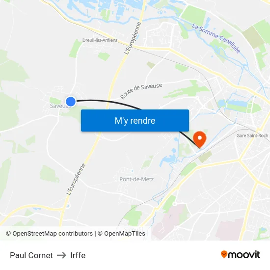 Paul Cornet to Irffe map