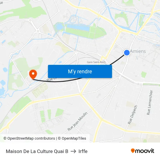 Maison De La Culture Quai B to Irffe map