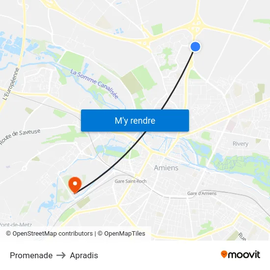 Promenade to Apradis map