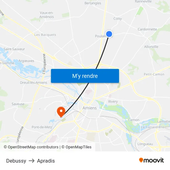 Debussy to Apradis map