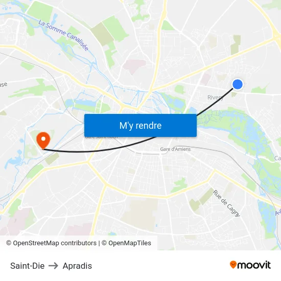 Saint-Die to Apradis map