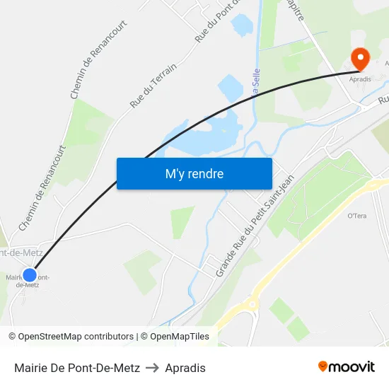 Mairie De Pont-De-Metz to Apradis map
