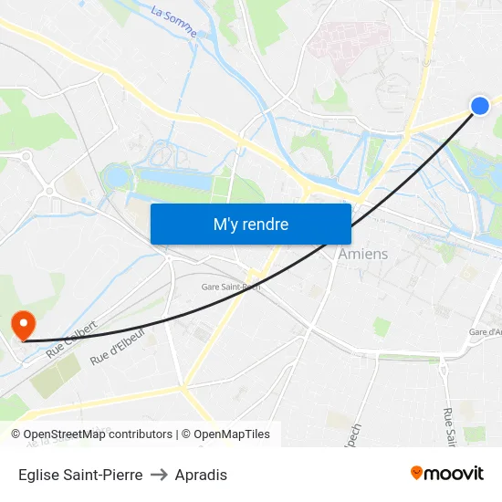 Eglise Saint-Pierre to Apradis map