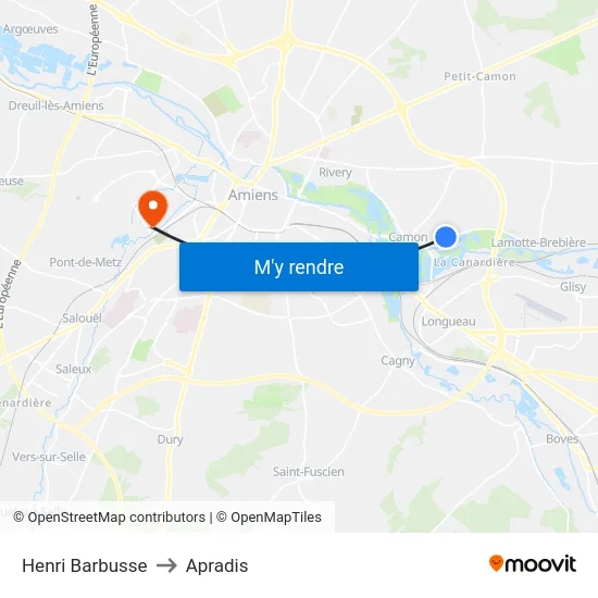 Henri Barbusse to Apradis map