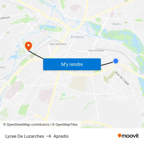 Lycee De Luzarches to Apradis map