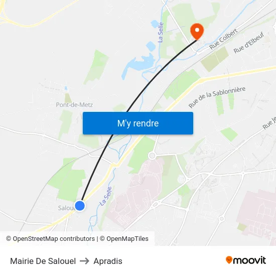 Mairie De Salouel to Apradis map