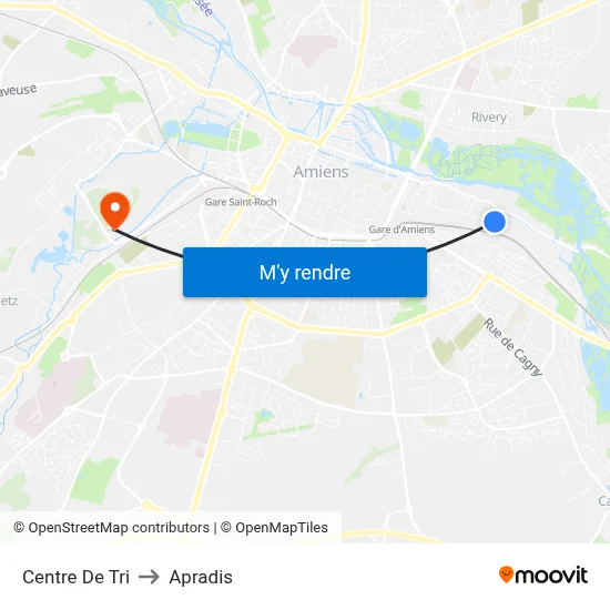 Centre De Tri to Apradis map