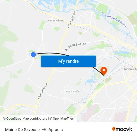 Mairie De Saveuse to Apradis map