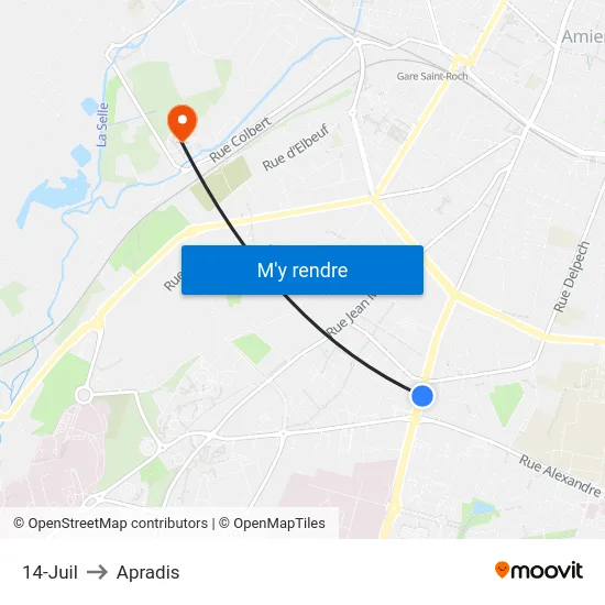 14-Juil to Apradis map