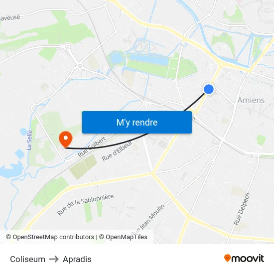 Coliseum to Apradis map