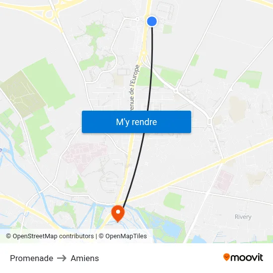 Promenade to Amiens map