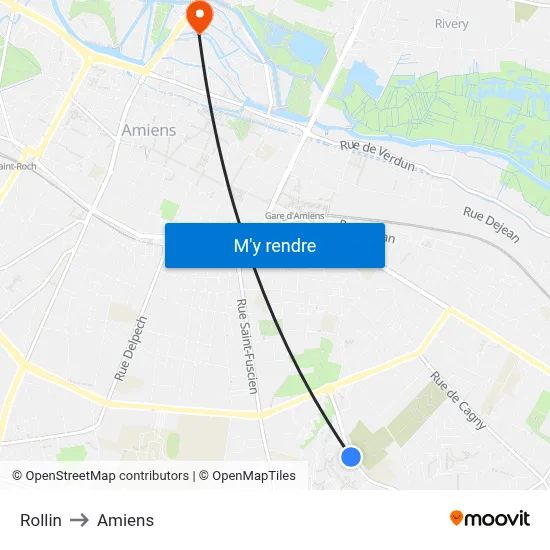 Rollin to Amiens map