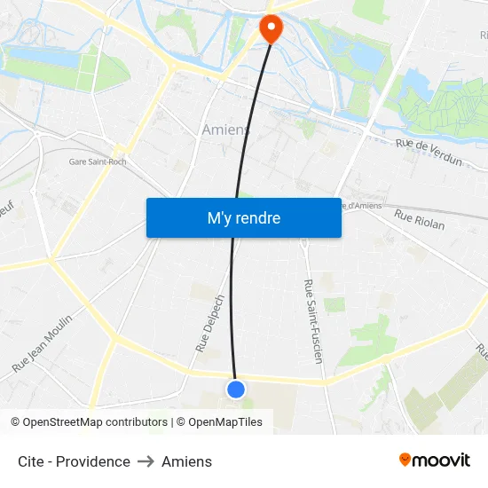 Cite - Providence to Amiens map