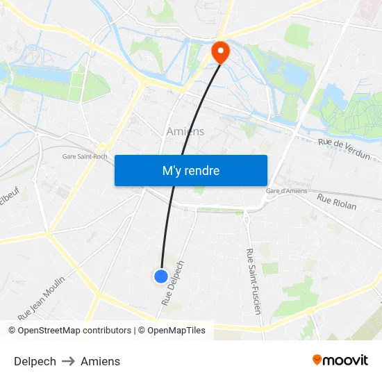 Delpech to Amiens map