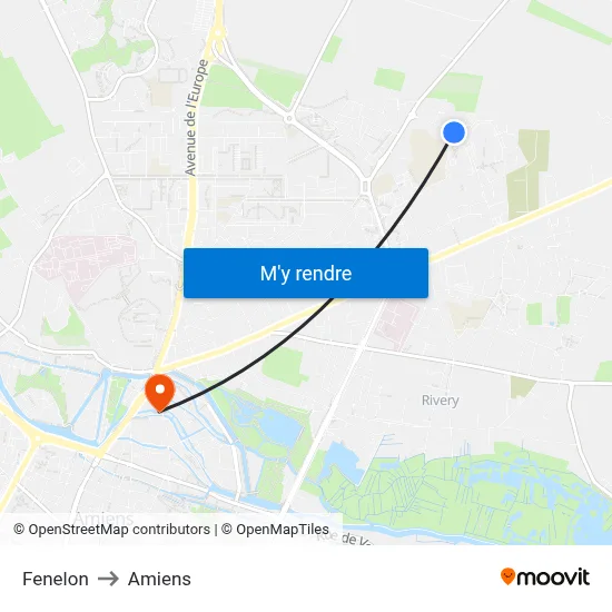 Fenelon to Amiens map