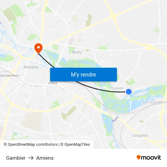 Gambier to Amiens map