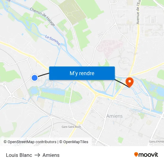 Louis Blanc to Amiens map