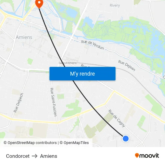 Condorcet to Amiens map